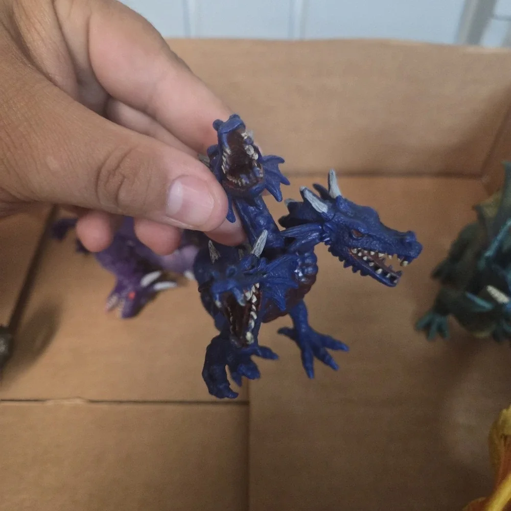 Lot Of Dragon Figures‎ Fantasy Mythical Papo Mojo Hydra Dual-head Cyber Dragon